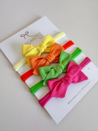 Kit de Laços Maria Linho M na Faixinha - 4 Unidades (Cores da Foto)