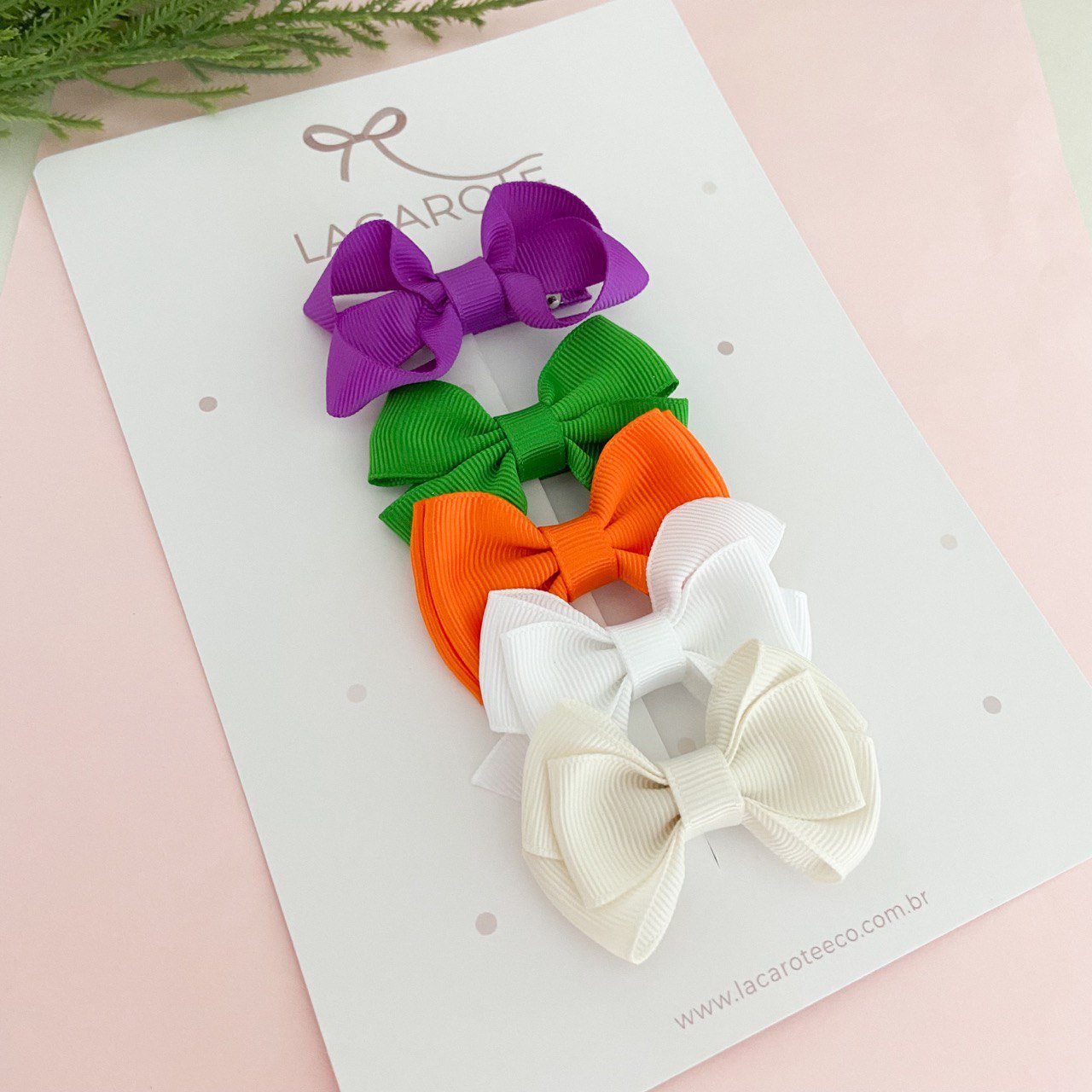 Kit de Laços Sortidos P na Presilha- 5 Unidades