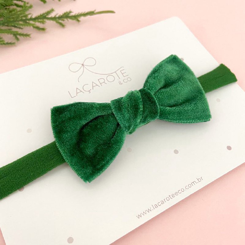 Laço Júlia Veludo M na Faixinha