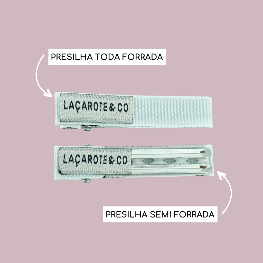 Kit de Laços Linho Premium M na Presilha- 3 Unidades (Cores da Foto)