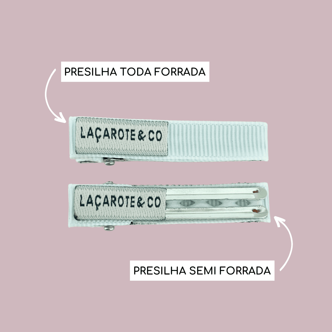 Kit de Laços Linho Premium M na Presilha- 3 Unidades (Cores da Foto)