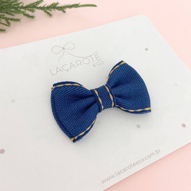Laço Bia Jeans P na Presilha