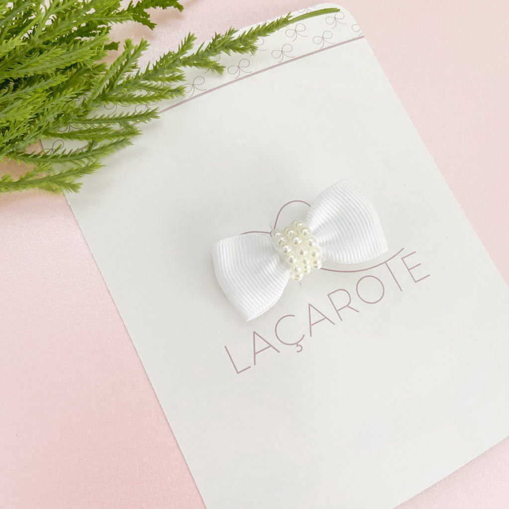 Laço Júlia Bordado Mini na Presilha