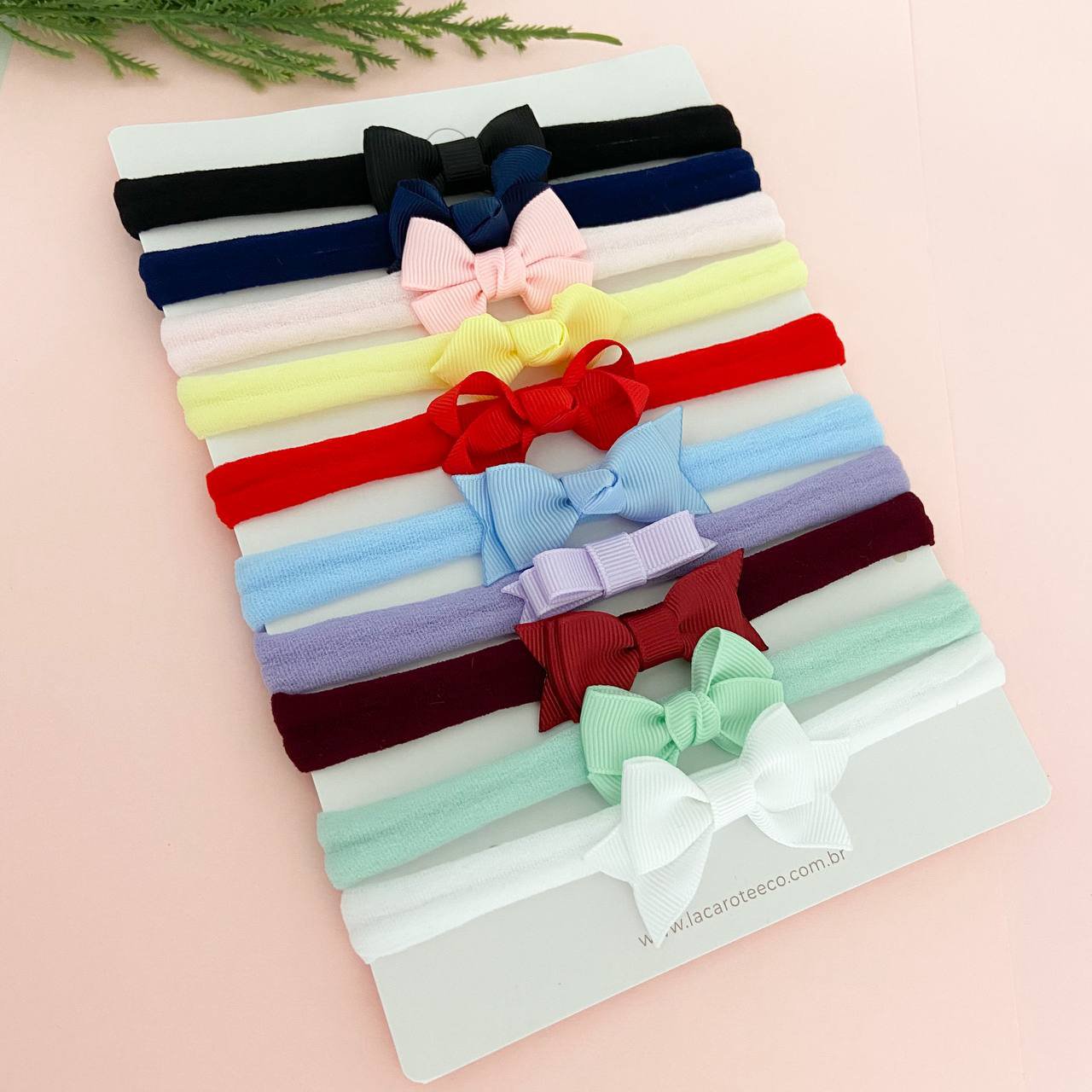 Kit de Laços Sortidos Mini na Faixinha- 10 Unidades