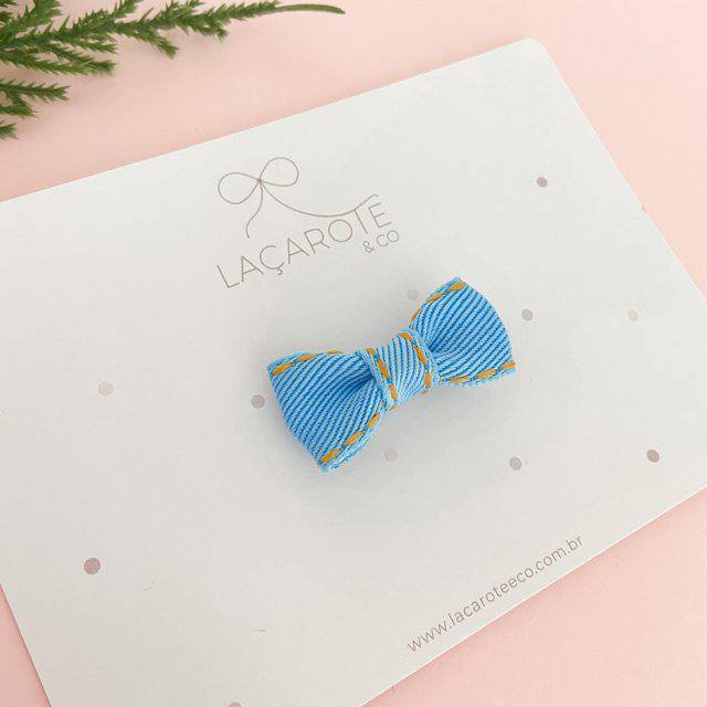 Laço Júlia Jeans Mini na Presilha