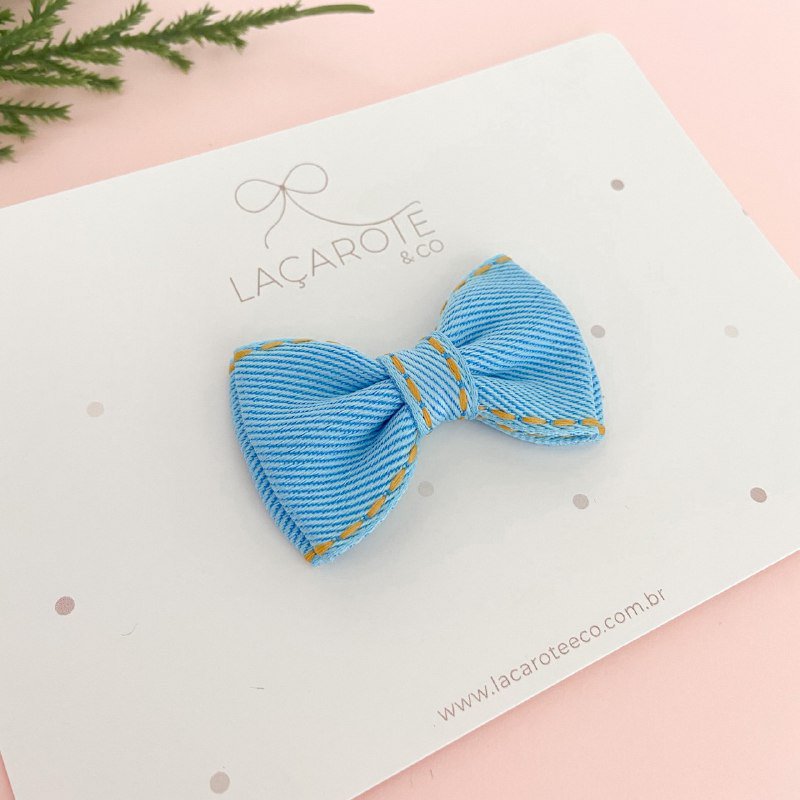 Laço Bia Jeans P na Presilha