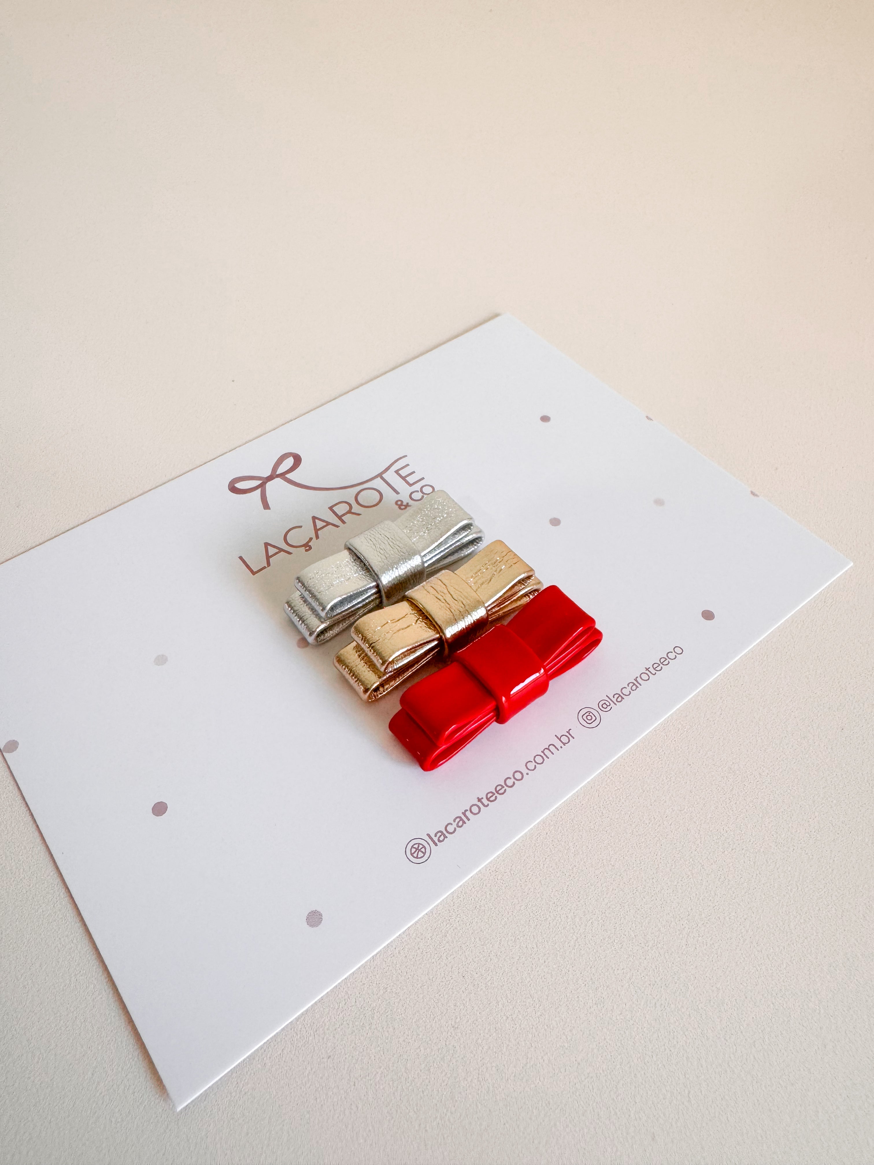 Kit de Laços Laura Courino Mini na Presilha