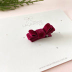 Laço Laura Mini Veludo na Presilha