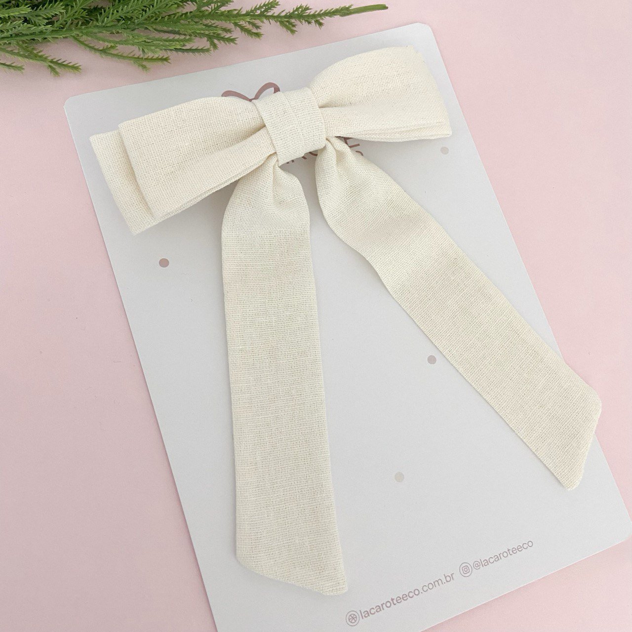 Laçarote em Linho na Presilha Francesa