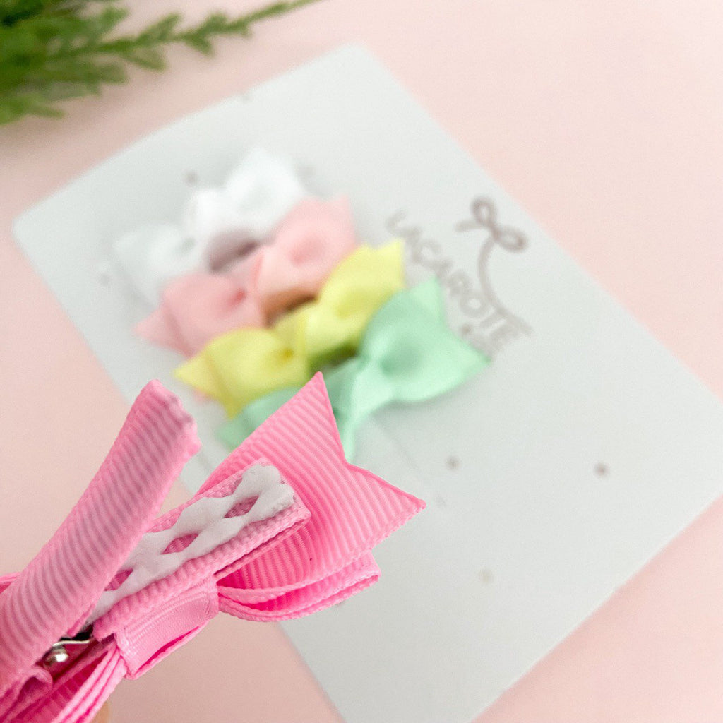 Kit de Laços Amélia Mini na Presilha- 5 Unidades