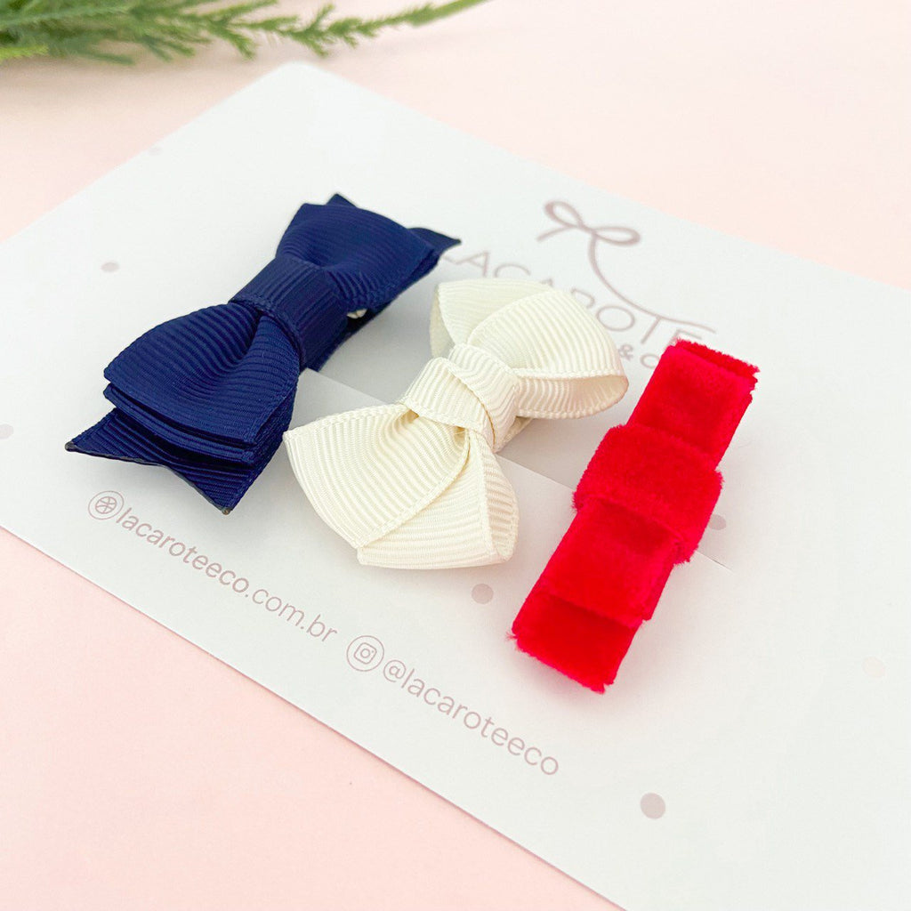 Kit Brisa Mini na Presilha- 3 Unidades (Cores da Foto)