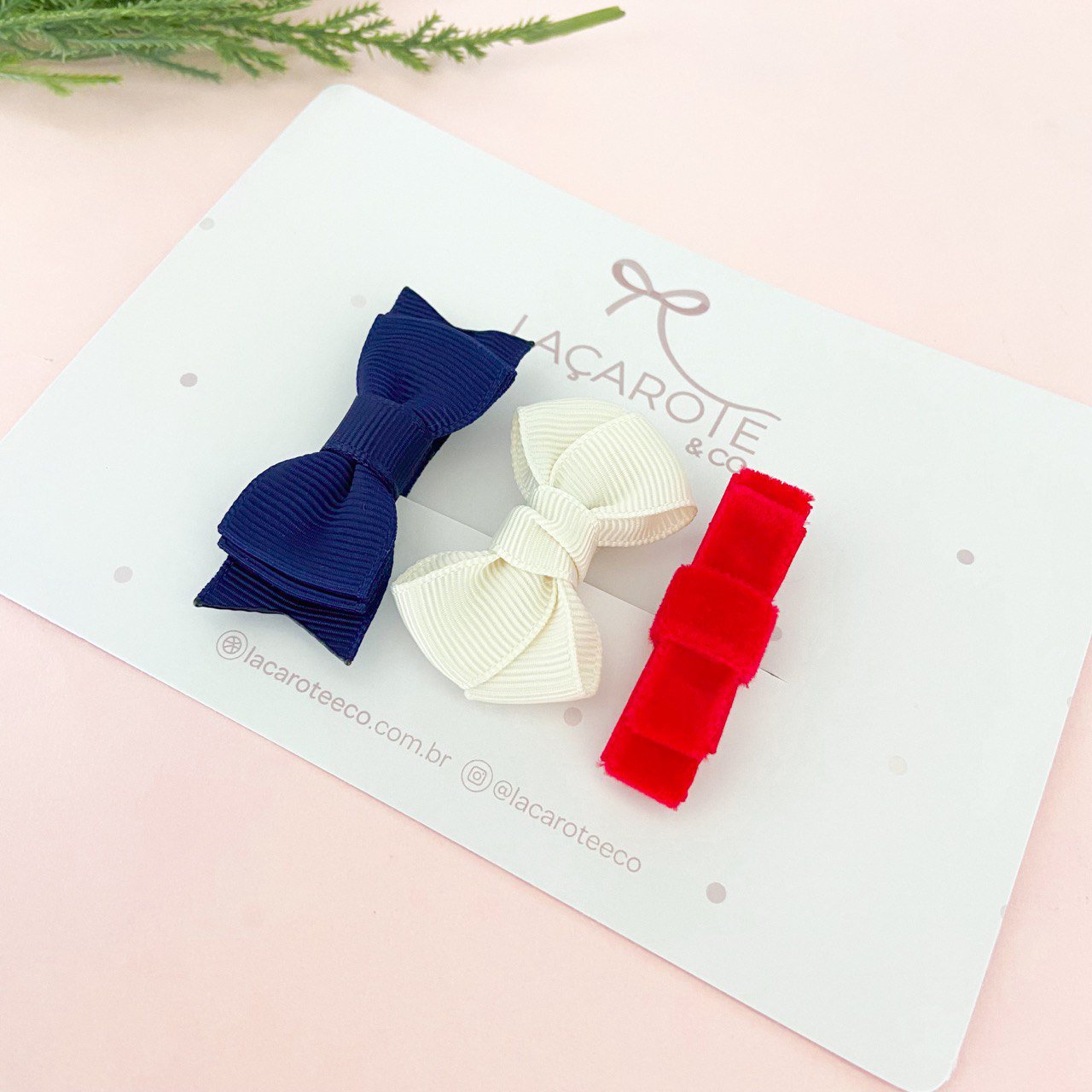 Kit Brisa Mini na Presilha- 3 Unidades (Cores da Foto)