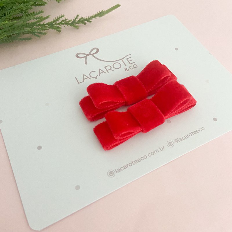 Dupla de Laços Laura Veludo P na Presilha