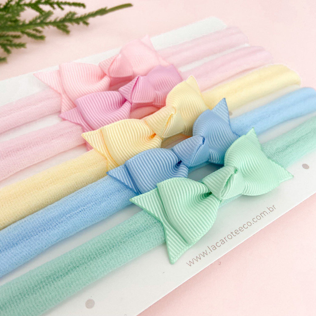 Kit de Laços Amélia Mini na Faixinha- 5 Unidades
