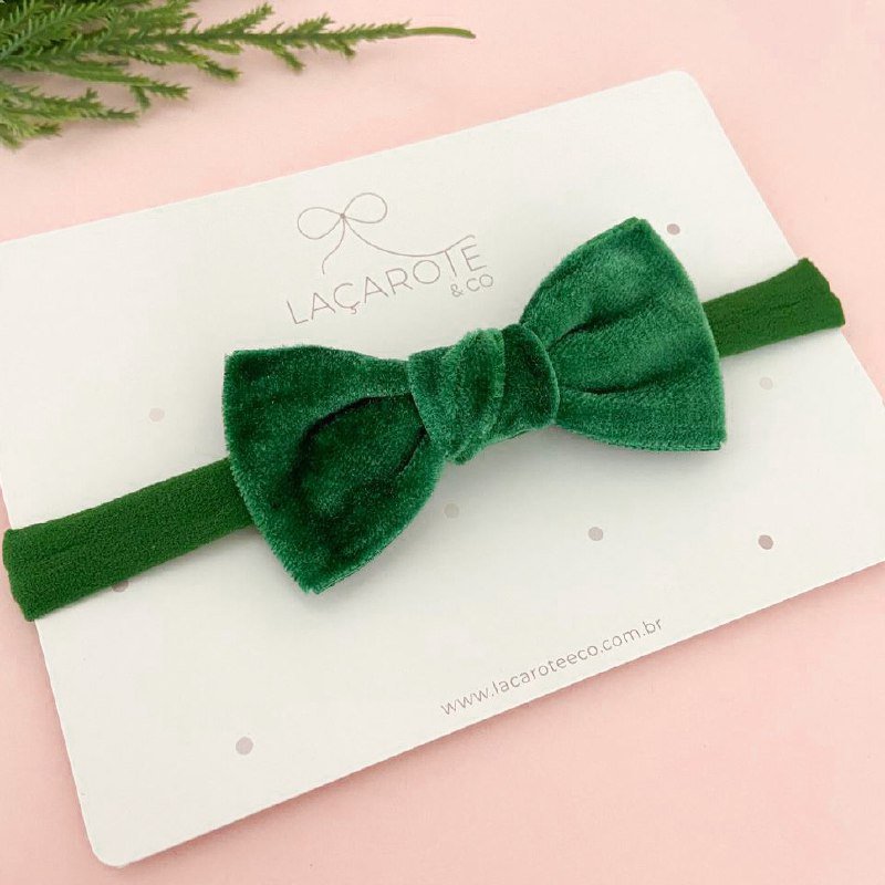 Laço Júlia Veludo M na Faixinha