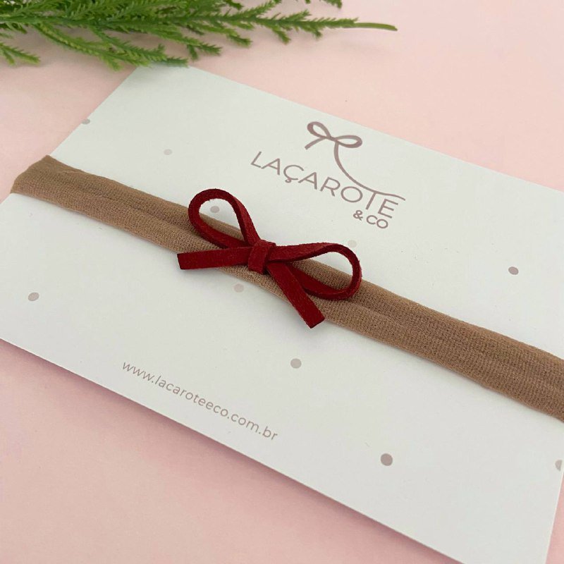 Laço Maria Antônia Vinho Mini na Faixinha