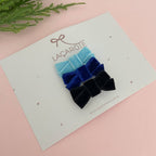 Kit de Laços Aurora Mini Veludo na Presilha- 3 Unidades