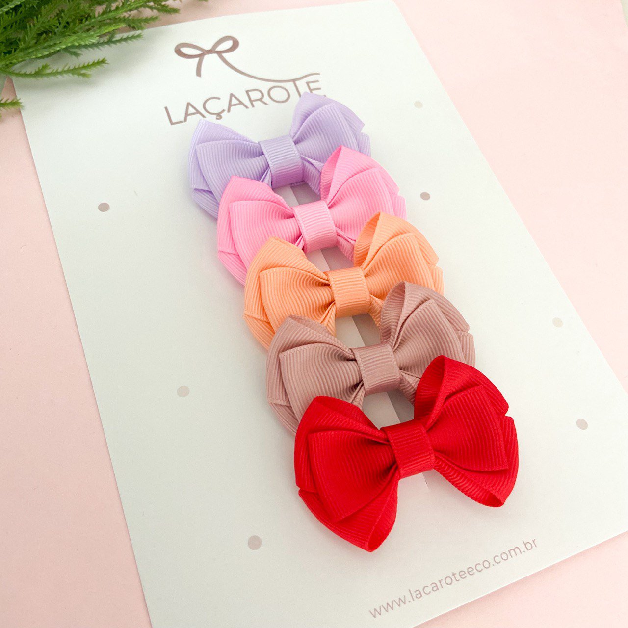 Kit de Laços Clara P na Presilha- 5 Unidades