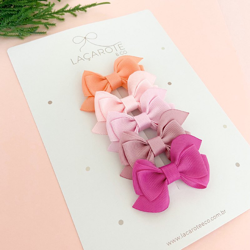 Kit de Laços Lara P na Presilha- 5 Unidades