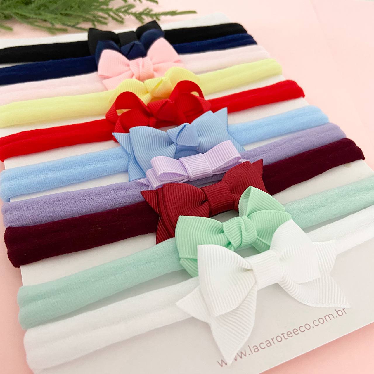 Kit de Laços Sortidos Mini na Faixinha- 10 Unidades