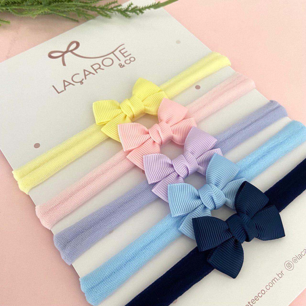 Kit de Laços Helo Mini na Faixinha- 5 Unidades