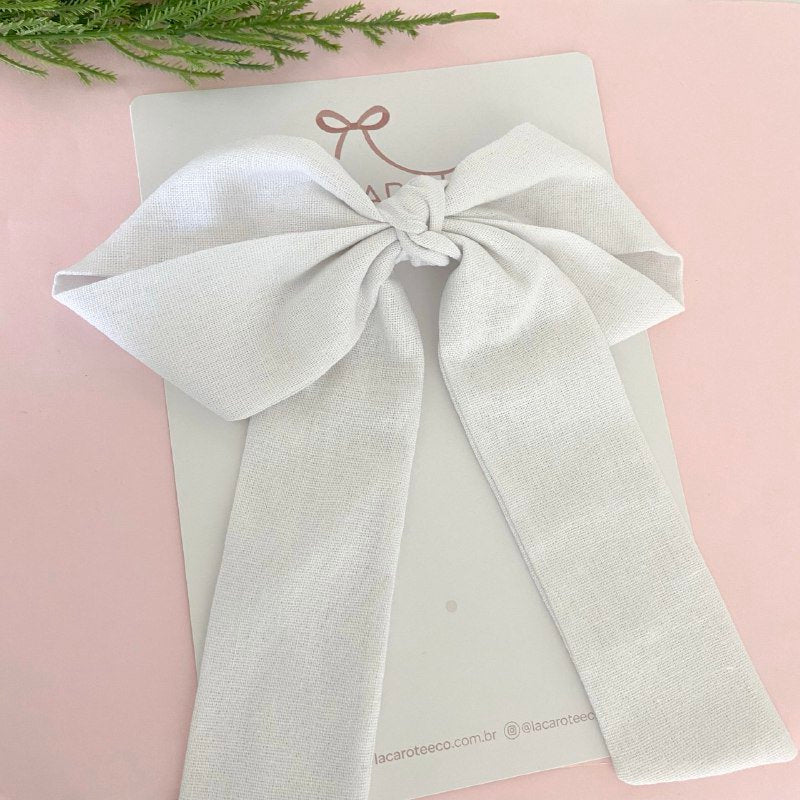 Big Laço Heloisa em Linho G na Presilha Francesa