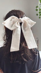 Big Laço Heloisa em Linho G na Presilha Francesa