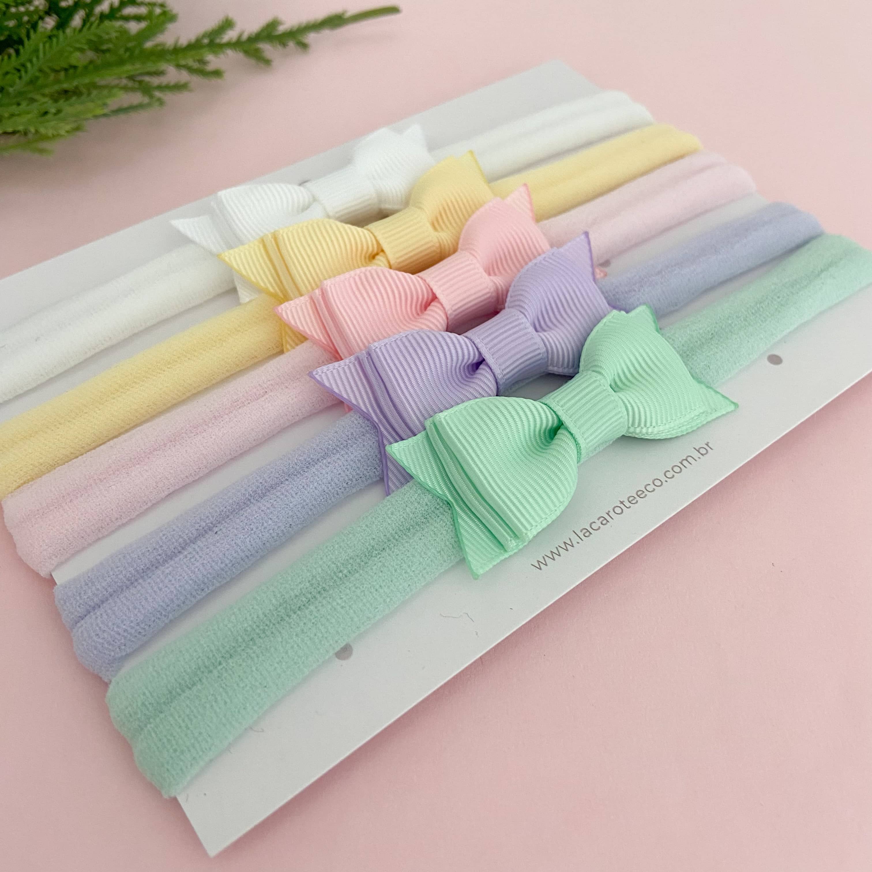 Kit de Laços Luisa Mini na Faixinha- 5 Unidades