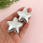 Dupla Clips Estrelas Prateadas Mini na Presilha