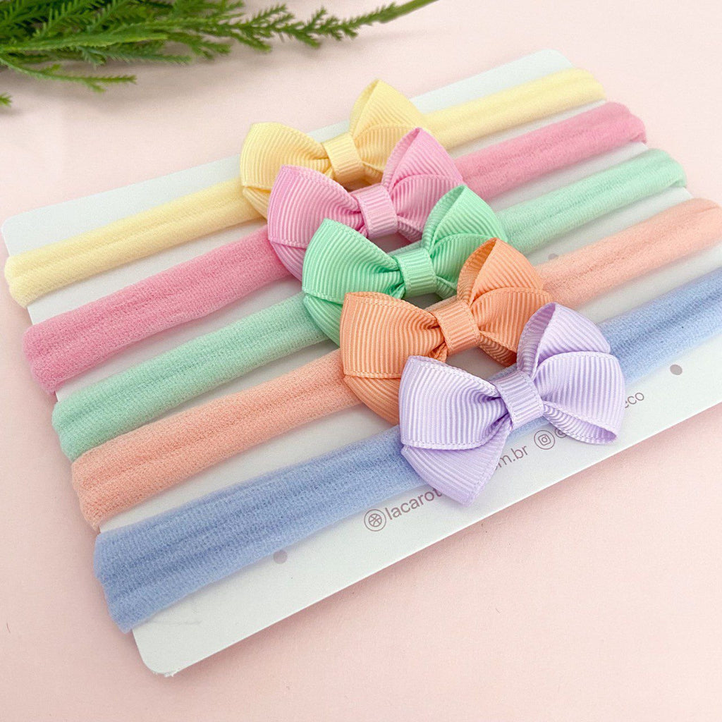 Kit de Laços Mari Mini na Faixinha- 5 Unidades