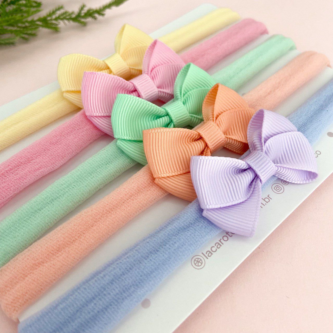 Kit de Laços Mari Mini na Faixinha- 5 Unidades
