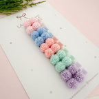 Kit 5 Duplas de Hair Clips com Pompons Frufru Mini na Presilha- (Cores da Foto)