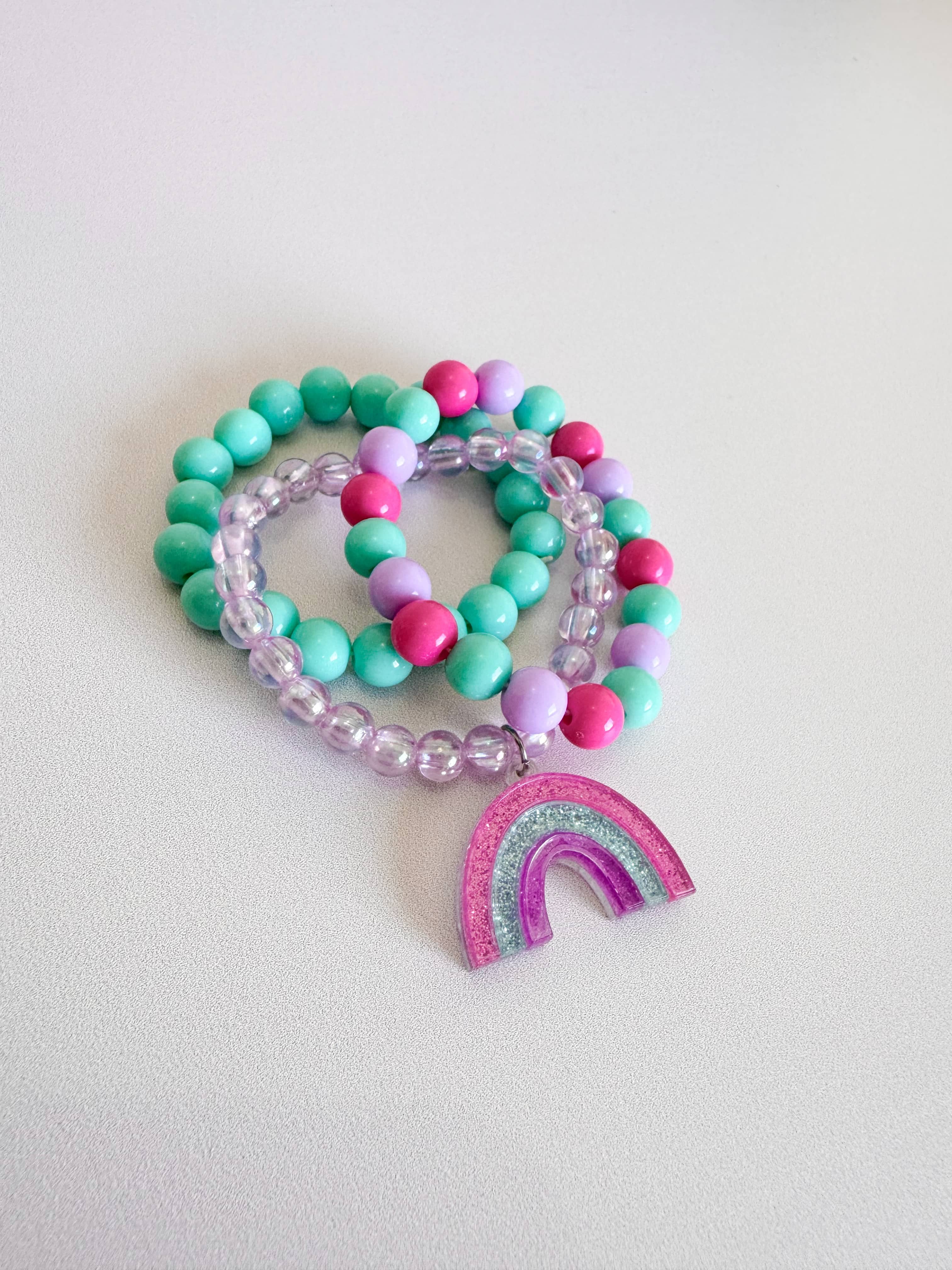 Kit de Pulseiras Arco-Íris