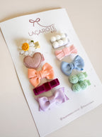 Kit de Laços Doce Espera Mini na Presilha- 11 Unidades (Cores da Foto)