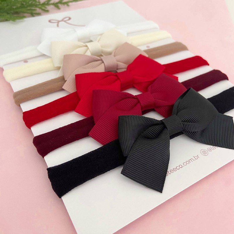 Kit de Laços Alice P na Faixinha- 6 Unidades