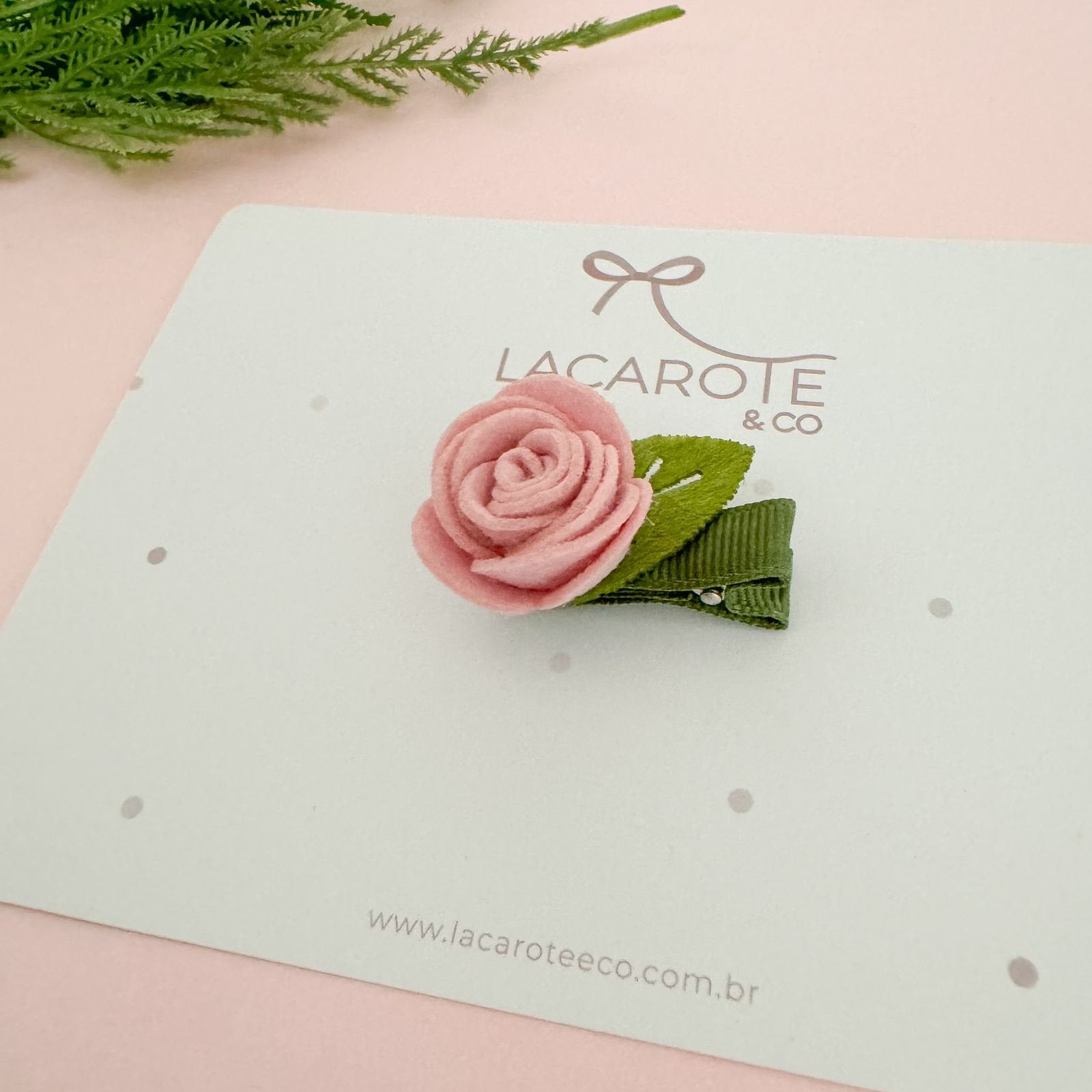 Clips Flor Olivia Mini na Presilha