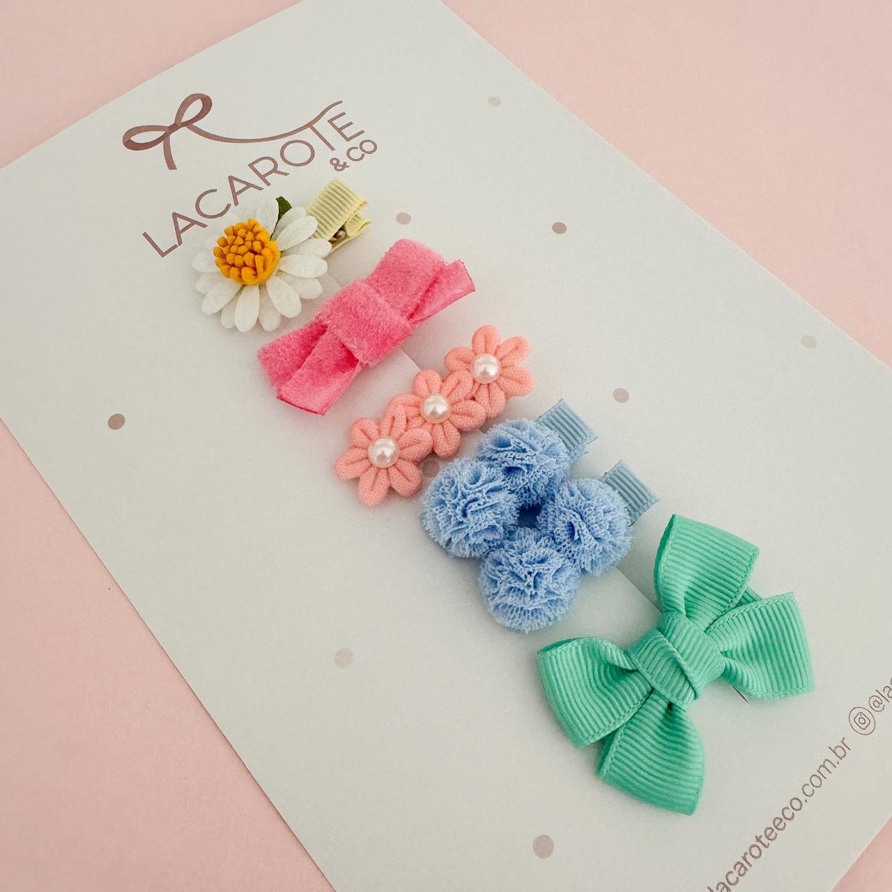 Kit de Laços na Presilha- 6 Unidades (Cores da Foto)