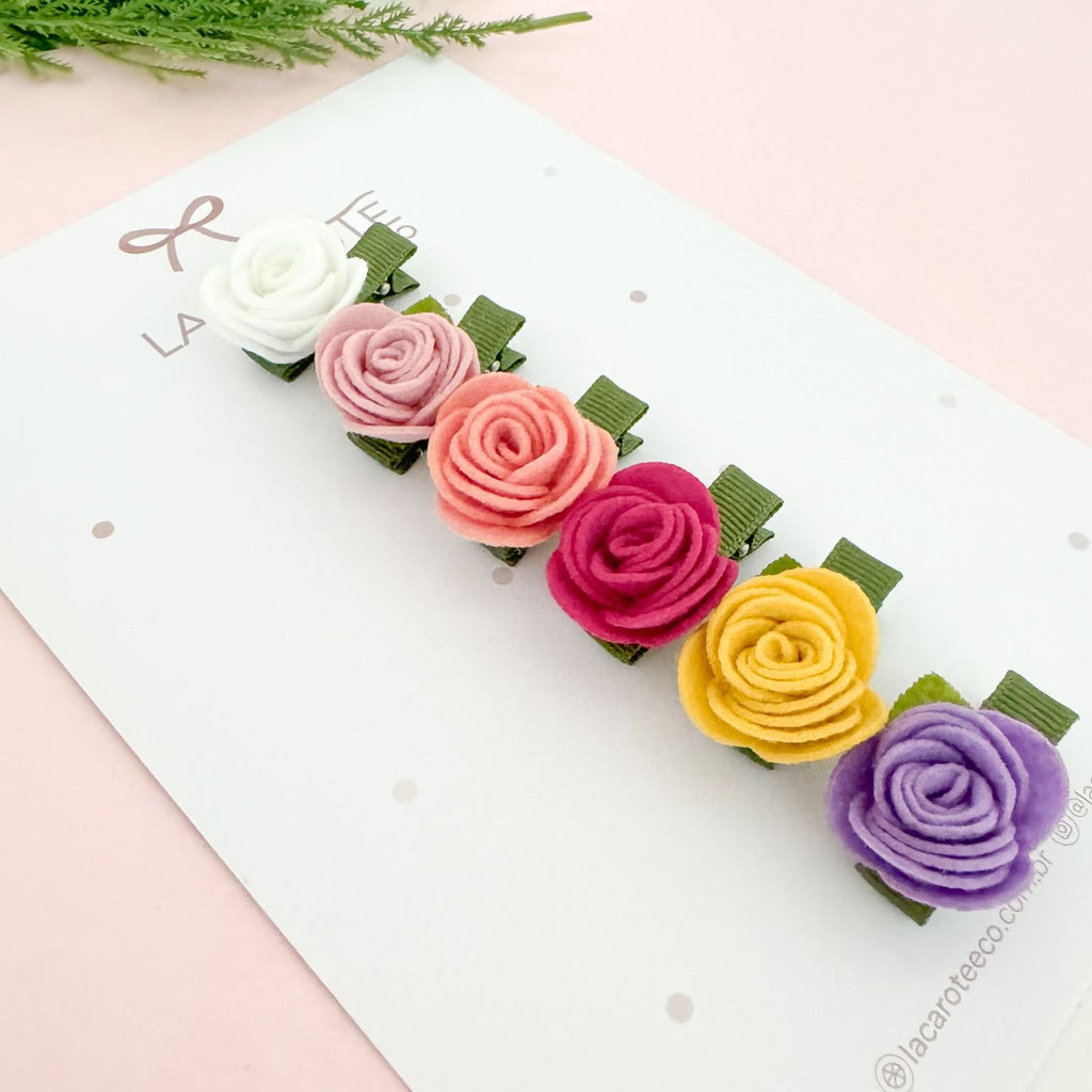 Clips Flor Olivia Mini na Presilha