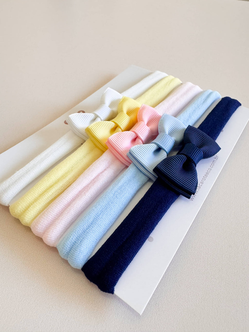 Kit de Laços Bia Mini na Faixinha- 5 Unidades