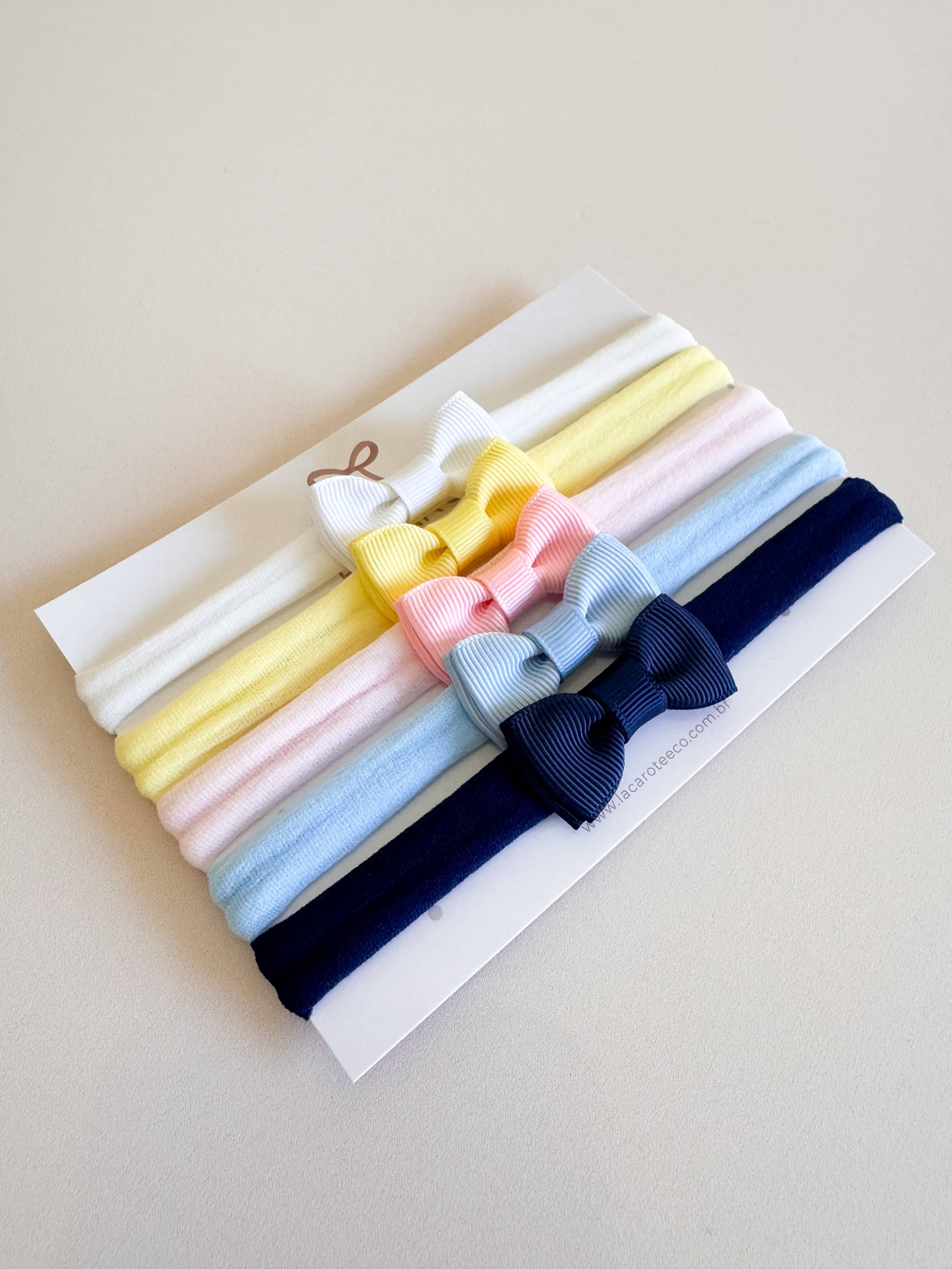 Kit de Laços Bia Mini na Faixinha- 5 Unidades